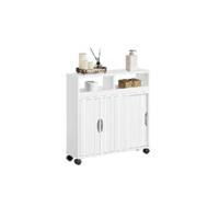 Mueble de baño con cajones y Puerta y estantes Ajustables para Cuarto de baño, Sala de Estar, Cocina, Pasillo, 75 x 30 x 80 cm - details 13