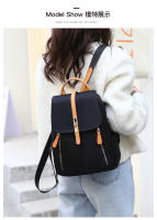 Mochila Oxford negra impermeable para mujer, bolso escolar antirrobo de gran capacidad, bolso de viaje, bolso de hombro - details 17