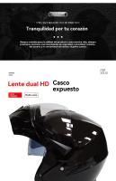 Casco moto integral hombre aire libre Deportes MX Carreras de Locomotora - details 6