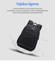 Mochila minimalista para hombre, mochila para ordenador de 15,6 pulgadas, almacenamiento multicapa, con interfaz USB - details 5