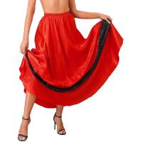 Faldas Flamenco española mujer, falda larga con volantes grandes, tre salón latino para danza del vientre, actuación de 360 - details 32