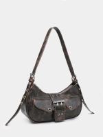 Señoras retro locomotora páramo viento multibolsa decoración de boca aceite artificial cera explosión de cuero - details 2