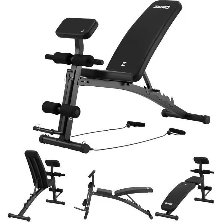 banco de entrenamiento plegable, banco de prensa de banca, banco de fitness, banco multifuncional para abdominales, equipo de fitness, banco plano, banco de pesas, estación de fuerza - 1