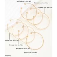 7 unids/set de pulseras Punk de Color dorado para mujer, ropa de calle, estampado de corazón gótico, diseño de Metal, brazalete abierto, regalos de joyería 2025 - details 6