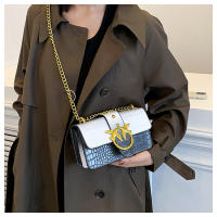 Nueva bolsa de las mujeres, la lucha contra la cadena de piedra patrón de hombro crossbody bolsa, estilo urbano simple - details 15