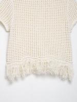 Estilo nueva chaqueta de ropa de mujer falda de punto a cuadros decorada con borlas - details 23