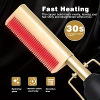 Peine eléctrico para alisar el cabello, peine calefactor alisador, cepillo alisador multifuncional con calor - details 2
