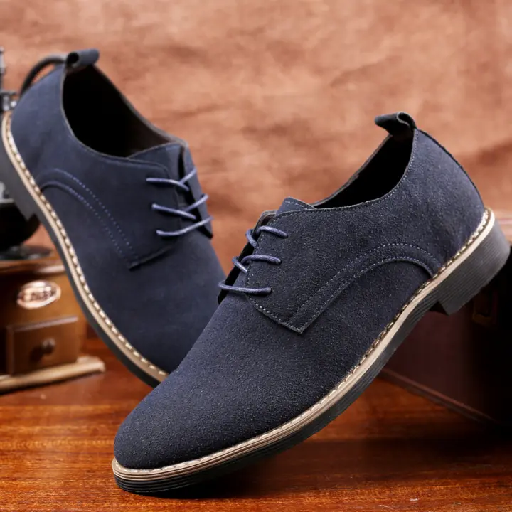 Zapatos de hombre de tablero, zapatos de cuero, zapatos de hombre de gamuza de PU, zapatos casuales de gran tamaño - 1