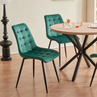 EGOONM, un juego de 4 sillas de comedor de terciopelo, patas de Metal, silla moderna y cómoda para cocina, dormitorio, sala de estar, muebles para el hogar - details 15
