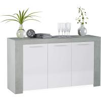 Taburete Moderno de Blanco Armario Auxiliar de Comedor Medidas 144cm x 42cm x 80cm - details 13