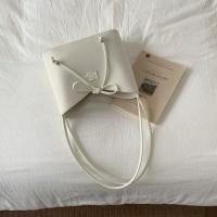 Bolso de cubo con lazo coreano para mujer, bolso de ocio Y2k con lazo para axila, bolso de hombro dulce de cuero Pu - details 4
