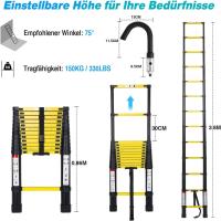 Escalera Telescópica de Aluminio Extensible, Antideslizante, Multiusos Carga de 150kg - details 99