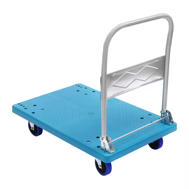 Carro de plataforma plegable, capacidad de 300Kg/400 kg, carrito de equipo con 4 ruedas, carrito portátil plegable - 1