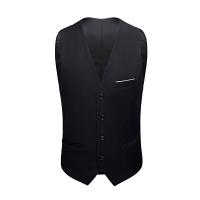 M-6XL de lujo a la moda de gama alta de Color sólido para hombre, traje informal de negocios oficial, chaleco para novio, vestido de boda, abrigo de cintura para fiesta - details 17