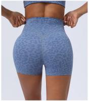 Pantalones de Yoga de Estampado de Leopardo Cintura Alta, Ajuste Cruzo, Levantamiento de Cadera, Secado Rápido, Transpirables para Yoga y Estiramiento - details 2