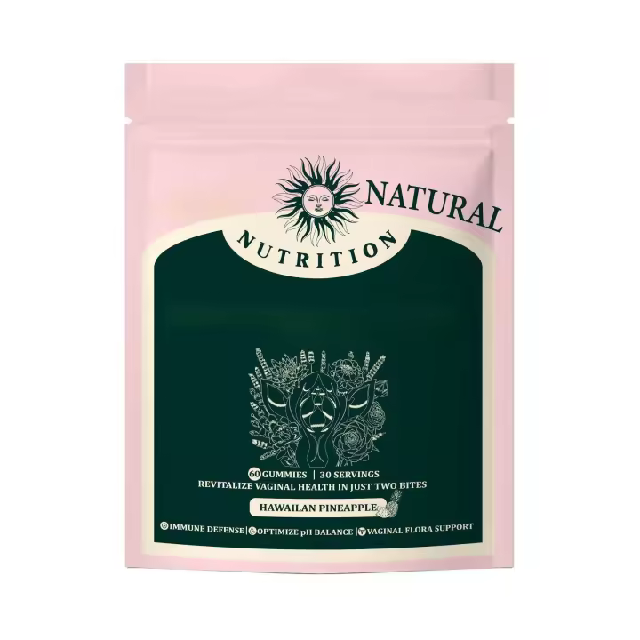 Gomitas de equilibrio femenino - para la salud y el bienestar de las mujeres - Apoyo inmunológico - Vegano, sin gluten y halal - Piña hawaiana - 60 gomitas - 1