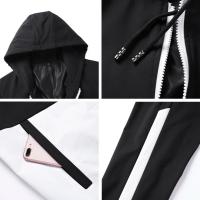 2025 Ropa deportiva para hombre, chaqueta y pantalones con capucha para correr informal, chándal para correr de Hip Hop de 2 piezas - details 11