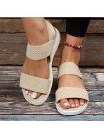 Sandalias de Punta de Tela Elástica para Mujer Zapatos Ligeros para Caminar, Comodidad de Talla Grande para el Verano - details 16