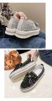 Zapatillas para Mujer de Tamaño Grande Primavera 2025 Suela Gruesa con Cordón de Diamantes de Imitación Estilo Coreano Casual para Estudiantes - details 12