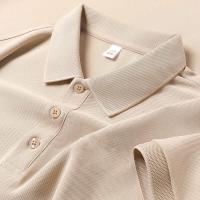 Polo de manga corta de moda informal, top de hombre de color sólido para comodidad de verano - details 2