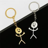 1 par de llaveros divertidos de Stickman con forma de corazón y dedo, llavero de acero inoxidable con garabatos para mujer y hombre, bolso, colgante para llaves de coche, regalo para pareja - details 2