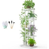 Estante de Almacenamiento para Plantas Metal Negro, Herramientas de Jardín y Guantes, 141 cm, Para Interior y Exterior, Escaleras para Plantas, para Balcón - details 28
