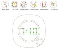 Luz Nocturna LED con Sensor de movimiento PIR con reloj de tiempo para el hogar, dormitorio, escaleras, lámpara de pared, brillo, batería, 2 colores de iluminación - details 1