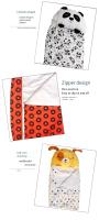Saco de dormir de algodón puro para niños, almohada divertida, antipatadas, hogar, animal de dibujos animados, colorido - details 2