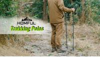 Palos de Senderismo Homful Nórdicos 195g/pc Plumas de Caminata Ajustables con Bloqueo Rápido Ultraligeras Premium de Carbono Telescópicas - details 1