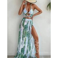 2025 Bikini con cuello cruzado, traje de baño hueco y vestido de playa, traje de baño sexy de 3 piezas para mujer, ropa de playa acolchada, natación de verano - details 0