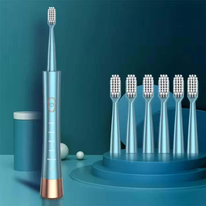 Jianpai-cepillo de dientes eléctrico sónico para hombre y mujer, Motor de taza hueca, carga tipo c, modo de 5 engranajes - 1