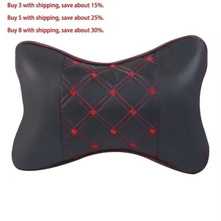 Almohada de cuello para coche BUNO Cuero PU en ambas caras Alivio de dolor de cabeza - 1