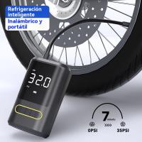 Inflador de neumáticos compresor de aire portátil - bomba de aire del coche, 150 PSI bomba de aire eléctrica recargable para coches, motos, bicicletas, bicicletas de bola, con manómetro digital, luz LED, fuente de alimentación móvil - details 13