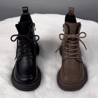 Botas de terciopelo de cuero suave Botas de algodón para mujer en otoño e invierno - details 11