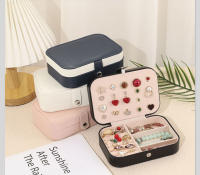 Caja organizadora de joyas de PU, organizador de anillos de viaje, soporte para collar, caja de exhibición de Joyas, bolsa contenedor de joyería de regalo - details 4