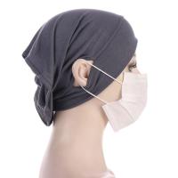 Pañuelo Islámico para Mujeres de Color Sólido Bandana Listo con Agujero para Oídos - details 3