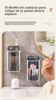 Organizador de cosméticos premium con soporte de pared giratorio de gran capacidad y tapa - details 6