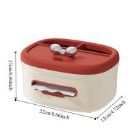 Caja de pañuelos con Base antideslizante, caja de almacenamiento de Control remoto para el hogar, caja de almacenamiento de escritorio de plástico para sala de estar - details 0