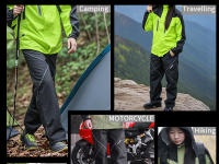 Pantalones de Lluvia para Motocicleta WOSAWE Impermeables, Secado Rápido, Ajuste Recto, Cintura Elástica para Hiking, Camping, Trekking - details 11