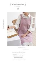 Delantal de cocina de estilo japonés nuevos, delantales de jardinería resistentes a las manchas con espalda cruzada, delantal de lino y algodón para mujer para adultos y niños - details 1