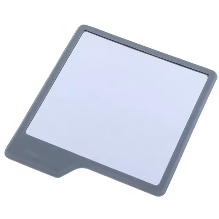 Espejo de silicona de moda gris, autoempuñaduras, espejo inastillable, afeitado, maquillaje, ducha, baño de viaje - 1