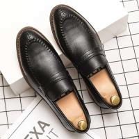 Nuevo producto Creatividad 2025 Moda y ocio Zapatos de vestir Oxford de cuero genuino para hombres Suelas hechas a mano - details 2