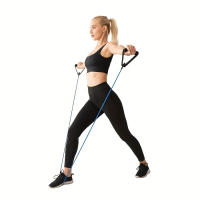 Bandas de resistencia de 4 niveles con asas para entrenamiento en casa y entrenamiento de fuerza, perfectas para Yoga, Pilates y equipos de fitness, 1 ud. - details 4