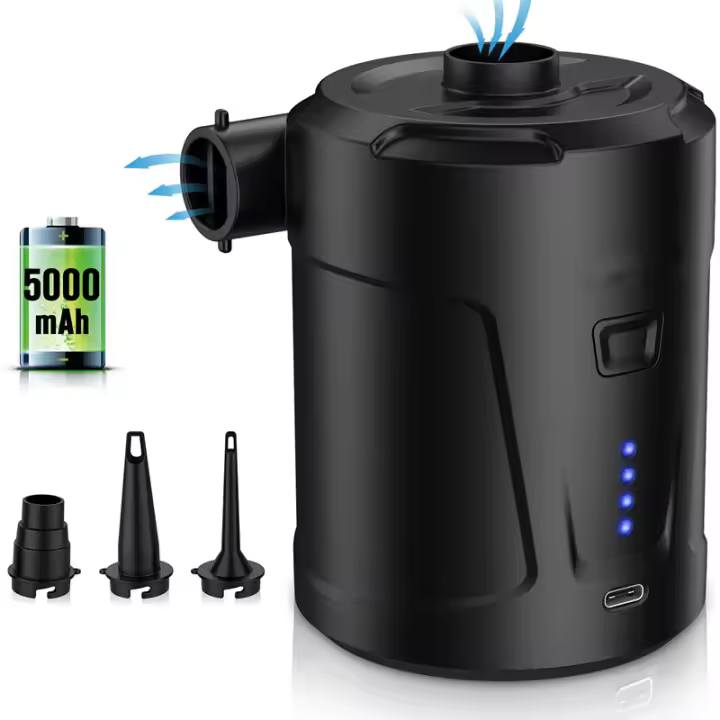 Bomba de aire eléctrica, inflador/desinflador de compresor de aire inalámbrico portátil para colchón inflable, cama de aire - 1