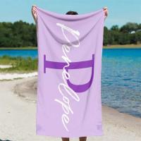 Toalla de piscina con monograma personalizado de gran tamaño con nombre personalizado, playa exclusiva para niños, regalo de vacaciones, toalla de picnic - details 1