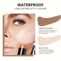 Corrector de ojos en barra de doble punta de 2 colores, corrector de color, resaltador de contorno, sombra facial y barra de maquillaje bronceada - details 2
