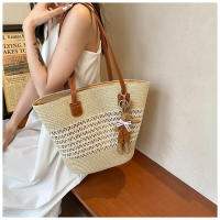 Bolso de Paja para Vacaciones de Verano en la Playa 2025 Nuevo Estilo Tejido de Gran Capacidad Bolso de Hombro para Playa Bolso de Mano Moderno y a la Moda - details 9