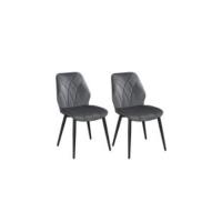 2PCS Sillas de Comedor Voladizas Sillas de Cocina con Respaldo Alto Patas Metálicas Diseño Moderno para Salón Oficina Dormitorio Negro - details 6