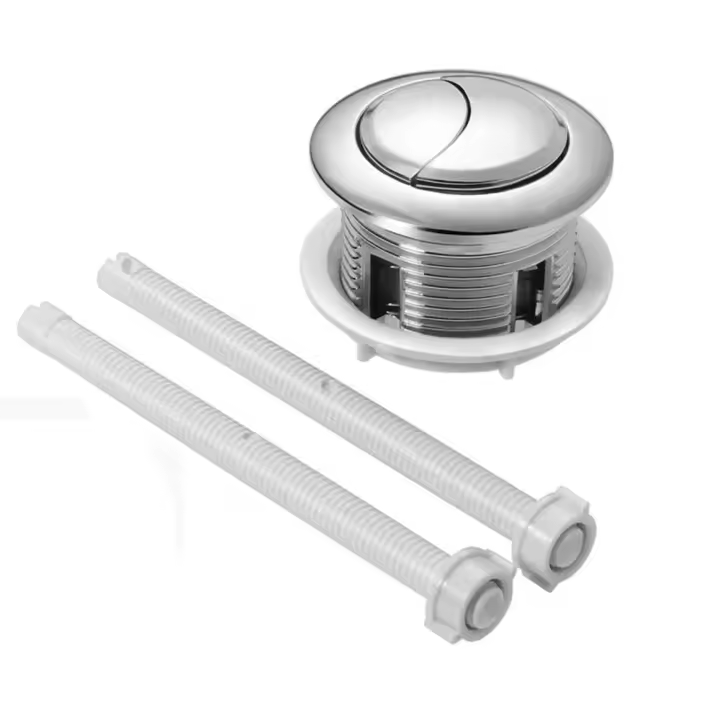 Piezas de enjuague con accesorios de rosca, accesorio de baño de lavado de empuje Dual, botón de inodoro, botón de tanque, botones de válvula de descarga Dual - 1