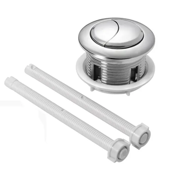 Piezas de enjuague con accesorios de rosca, accesorio de baño de lavado de empuje Dual, botón de inodoro, botón de tanque, botones de válvula de descarga Dual - 1